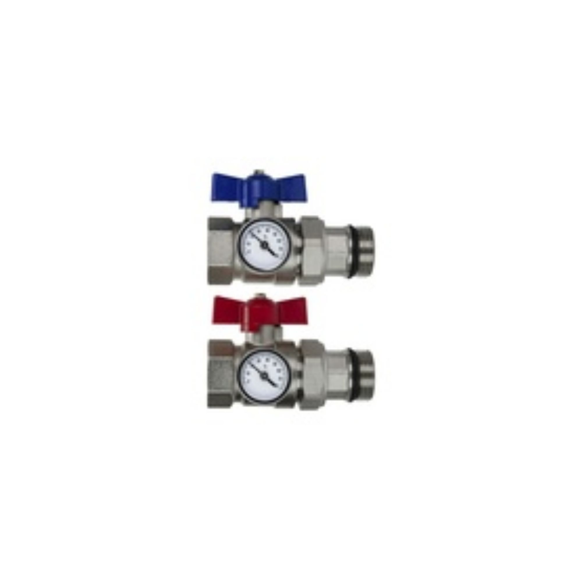 isolating valves with temperature gauge